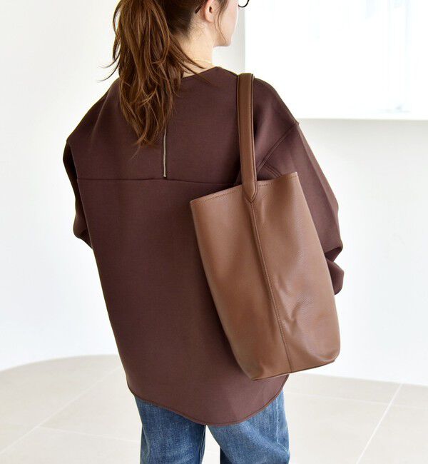 quaranciel「quaranciel:〈洗濯機可能〉ポンチ ボリュームスリーブ ビッグ スウェット プルオーバー」|スウェット・ジャージ|