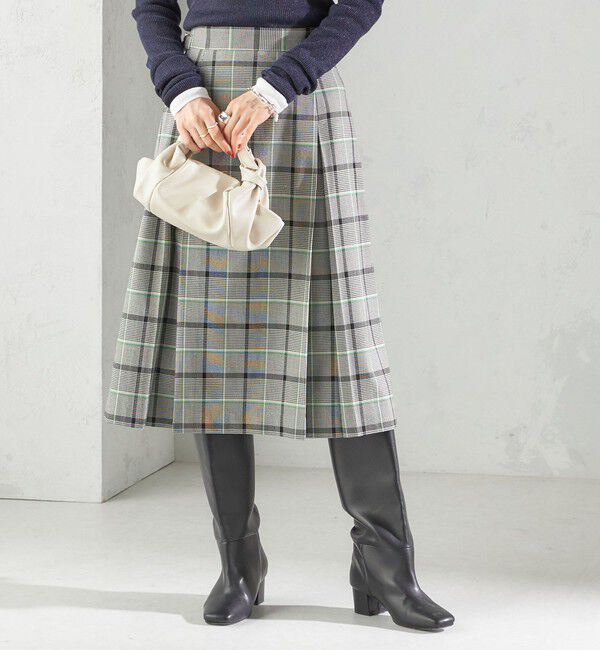 SHIPS for women「《一部追加予約》チェック ボックス プリーツ スカート」|スカート|