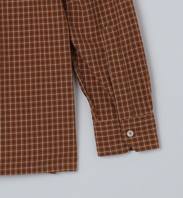 SHIPS「【SHIPS別注】Salvatore Piccolo: チェック プルオーバー バンドカラー シャツ」|シャツ・ブラウス|