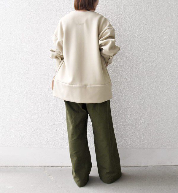 SHIPS any「【WEB限定】SHIPS any:〈洗濯機可能〉ダンボール コクーン ノーカラー コート」|ノーカラージャケット|