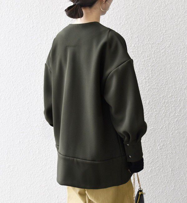 SHIPS any「【WEB限定】SHIPS any:〈洗濯機可能〉ダンボール コクーン ノーカラー コート」|ノーカラージャケット|