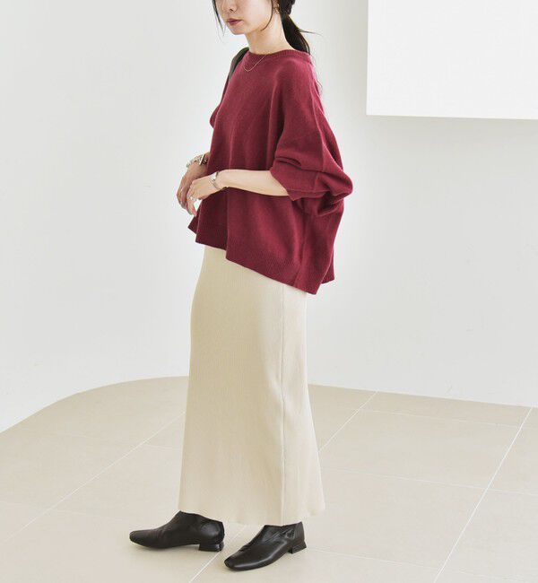 quaranciel「quaranciel:〈手洗い可能〉AQUA カシミヤ ミックス ドルマン ニット 25AW」|ニット・セーター|