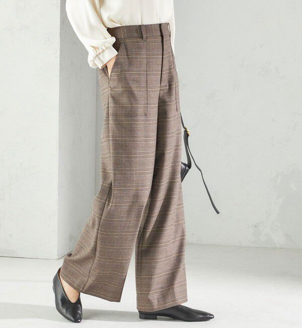 SHIPS for women「〈手洗い可能〉DELEGANT  ストレート パンツ（セットアップ対応）」|その他|ブラウン系