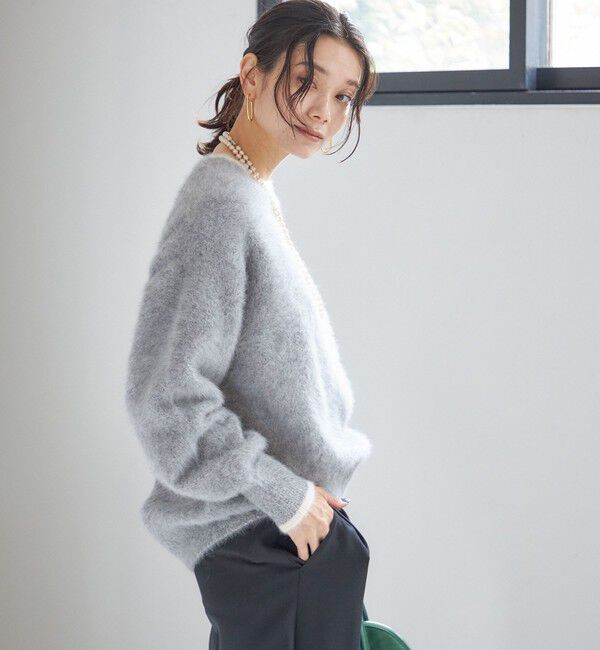 SHIPS for women「杢 フォックス カシミヤ クルーネック ニット プルオーバー」|ニット・セーター|