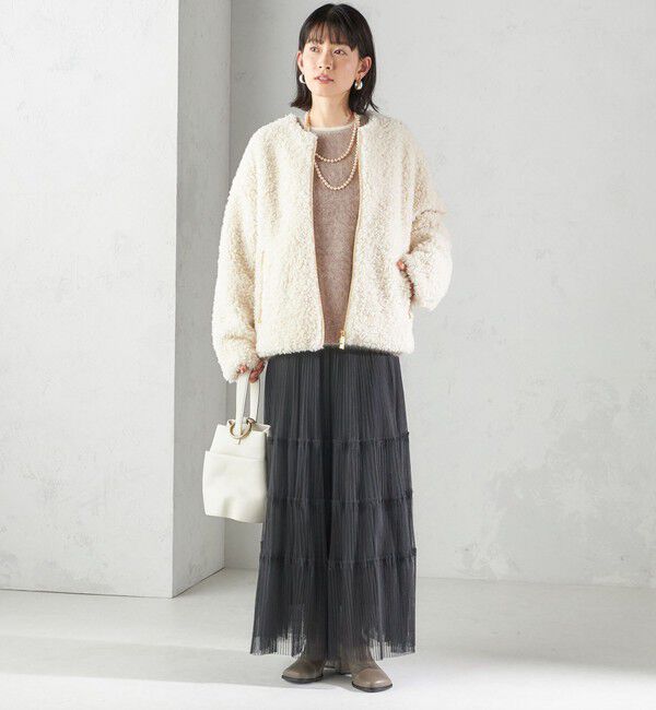 SHIPS for women「杢 フォックス カシミヤ クルーネック ニット プルオーバー」|ニット・セーター|