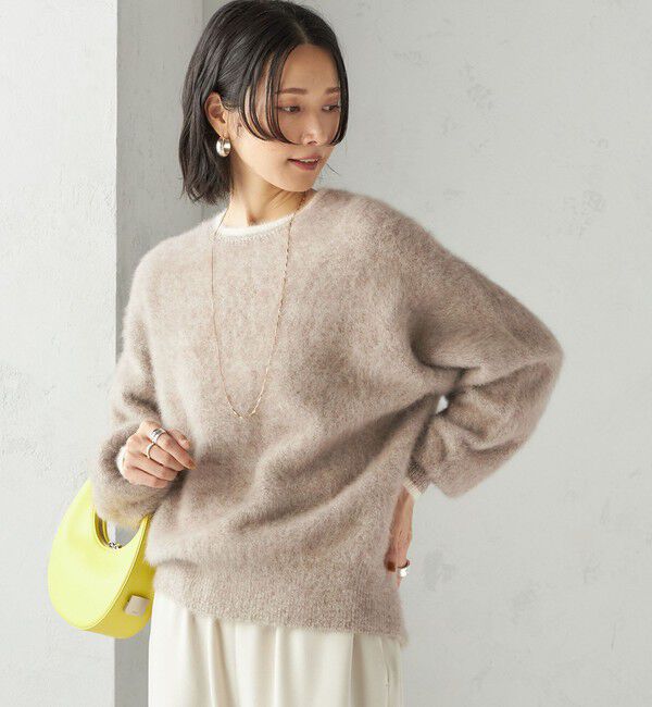 SHIPS for women「杢 フォックス カシミヤ クルーネック ニット プルオーバー」|ニット・セーター|