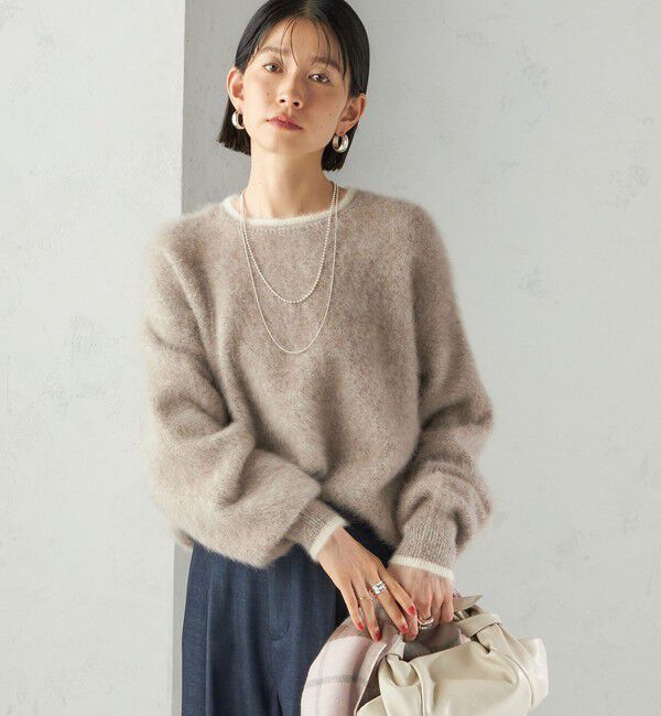SHIPS for women「杢 フォックス カシミヤ クルーネック ニット プルオーバー」|ニット・セーター|