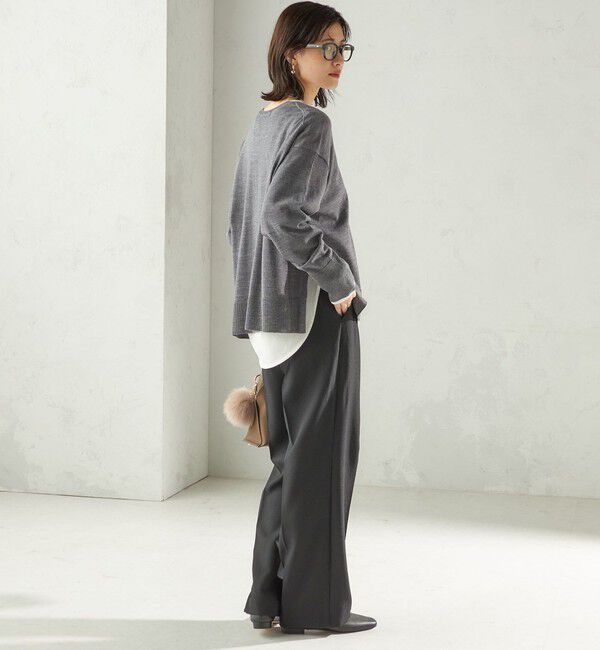 SHIPS for women「〈手洗い可能〉14G ウォッシャブル クルーネック ニット プルオーバー」|ニット・セーター|