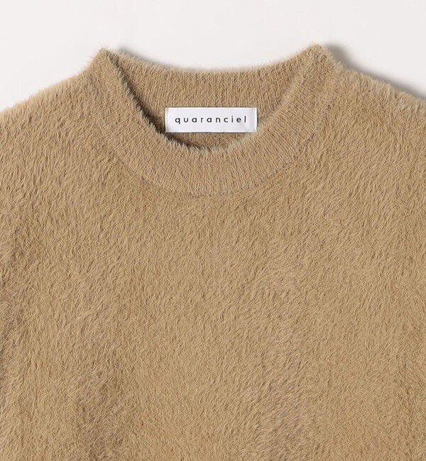 quaranciel「quaranciel:〈手洗い可能〉ファーライク クルーネック ニット プルオーバー」|ニット・セーター|