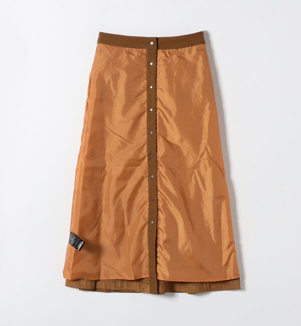 SHIPS any「SHIPS any: ポリエステル スエード フロント ボタン Aライン スカート」|スカート|