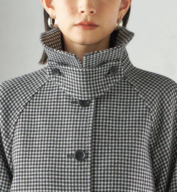 SHIPS for women「千鳥 / ソリッド ウール メルトン ステンカラー コート」|ステンカラーコート|