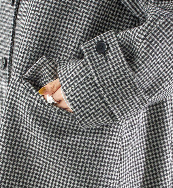 SHIPS for women「千鳥 / ソリッド ウール メルトン ステンカラー コート」|ステンカラーコート|