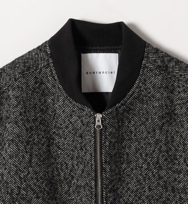 quaranciel「quaranciel: ツイード ダブル ジップ ブルゾン」|ブルゾン・スタジャン|