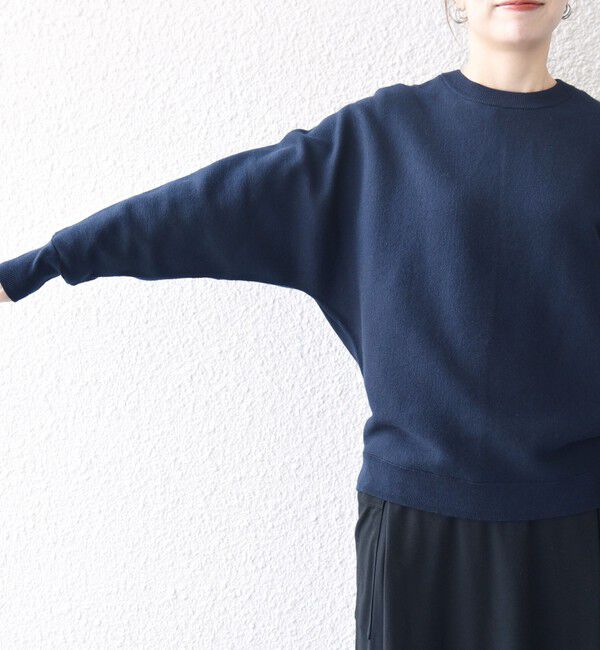 SHIPS any「SHIPS any:〈洗濯機可能〉クルーネック ドルマン ベーシック ニット プルオーバー」|ニット・セーター|