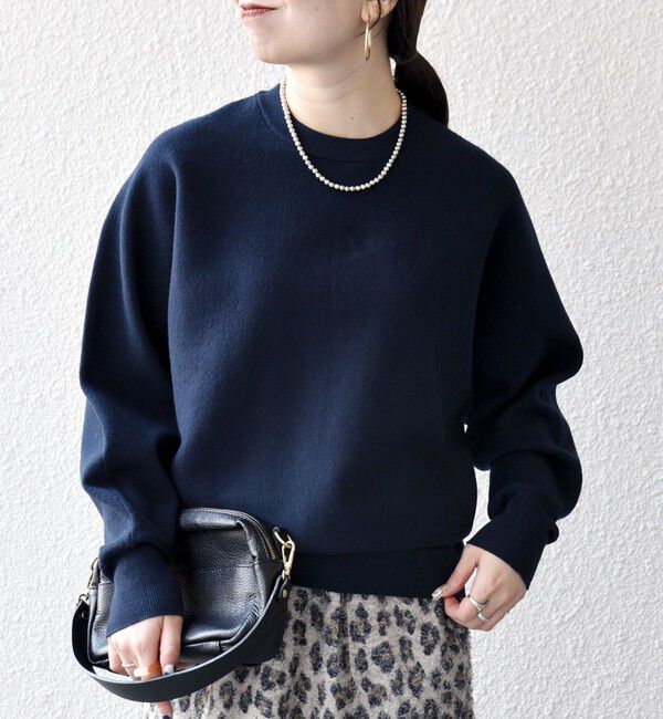 SHIPS any「SHIPS any:〈洗濯機可能〉クルーネック ドルマン ベーシック ニット プルオーバー」|ニット・セーター|