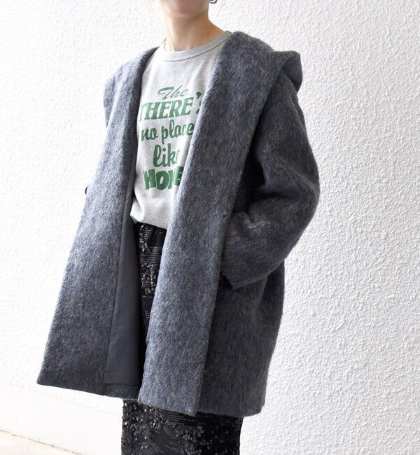 SHIPS any「SHIPS any: シャギー フーディー ガウン コート」|その他|