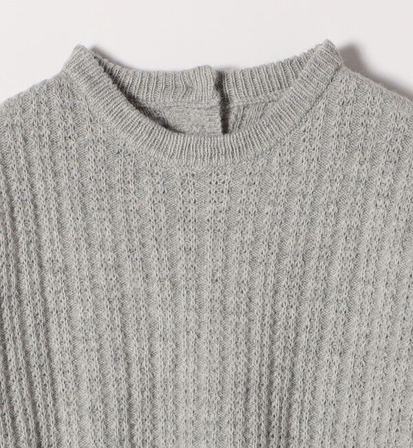 SHIPS any「SHIPS any: リブ タック編み クルーネック ボタン ニット プルオーバー」|ニット・セーター|