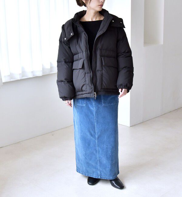 quaranciel「quaranciel: フーディー & ハイネック 2way ショート ダウン ジャケット」|ダウン|