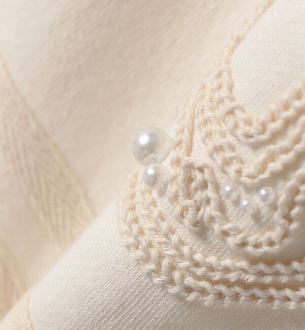 SHIPS any「SHIPS any:〈洗濯機可能〉裏起毛 パールモチーフ 刺繍 ワイド スウェット」|スウェット・ジャージ|