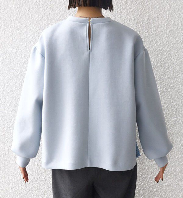 SHIPS for women「【WEB限定】〈手洗い可能〉サイド スリット フリル ダンボール カットソー」|Tシャツ・カットソー|