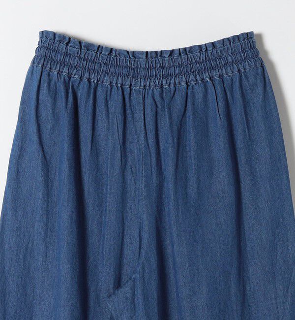 SHIPS any「bon_meur:〈洗濯機可能〉エンブロイダリー ギャザー フレア デニム イージー パンツ」|デニム|