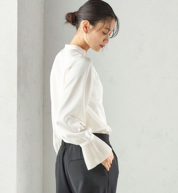 SHIPS for women「〈手洗い可能〉プリーツ 袖 デザイン ブラウス」|シャツ・ブラウス|