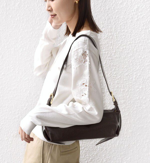 SHIPS for women「【WEB限定】〈手洗い可能〉ショルダー レース コンビ ニット プルオーバー」|ニット・セーター|