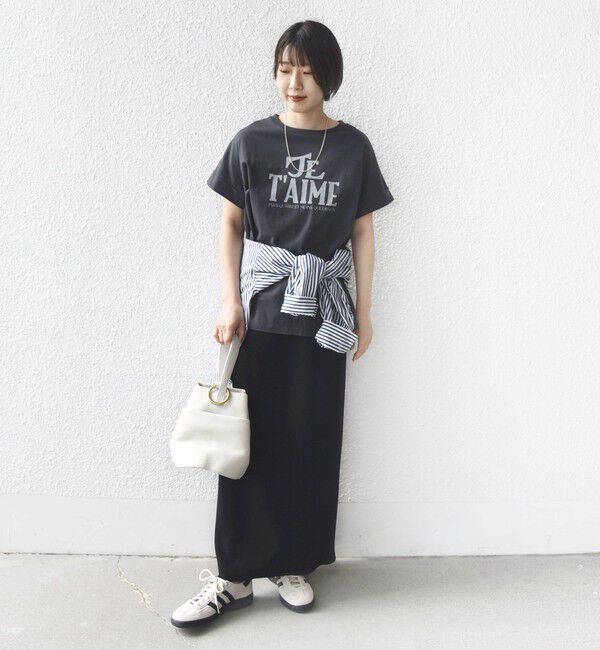 SHIPS for women「《予約》【WEB限定】オーガニック コットン ロゴ フレンチスリーブ TEE」|Tシャツ・カットソー|