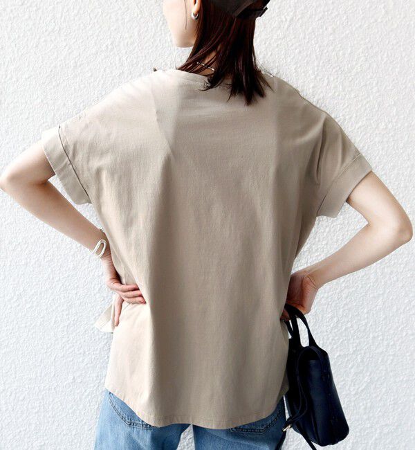 SHIPS for women「《予約》【WEB限定】オーガニック コットン ロゴ フレンチスリーブ TEE」|Tシャツ・カットソー|