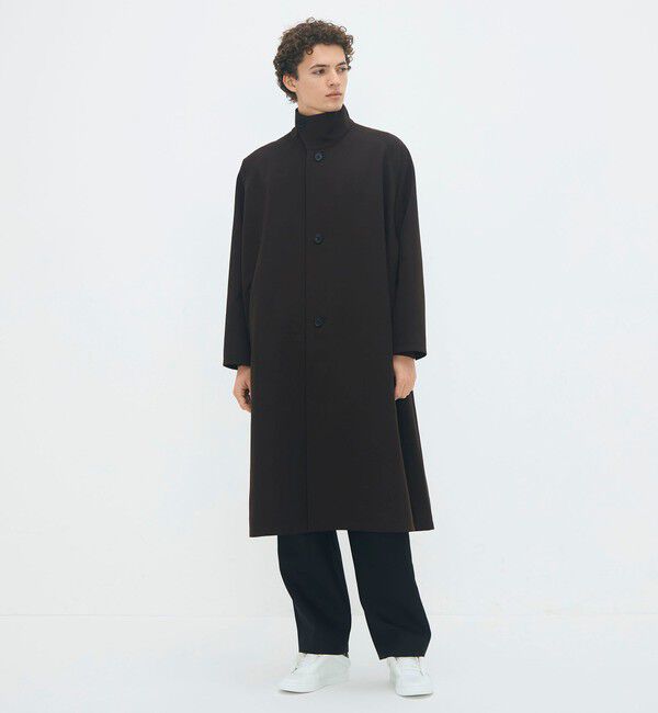 ウールギャバジン スタンドカラーコート（CABaN）｜ルミネの