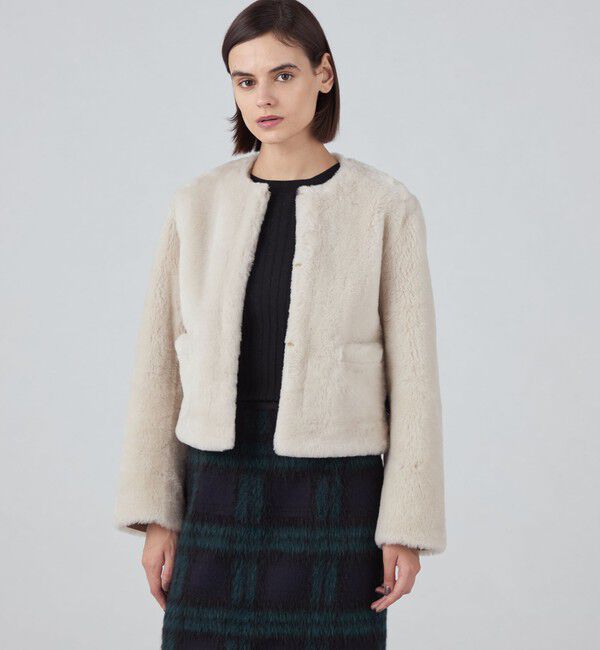 TOMORROWLAND collection「ナッパランムートン ノーカラージャケット」|その他|