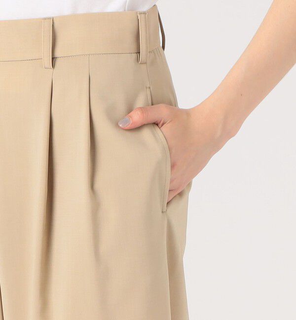 Ballsey「ポリエステルツイル ２タックスラックスパンツ」|スラックス|