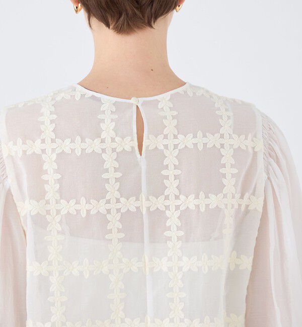 TOMORROWLAND collection「クロスフルール ペザントプルオーバー」|シャツ・ブラウス|