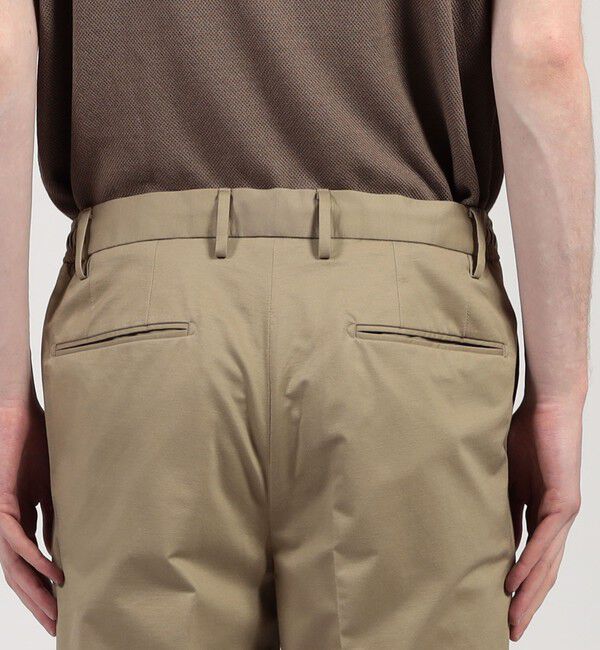 TOMORROWLAND MENS「コットンポリエステル ストレッチツイル 1プリーツイージースラックス」|スラックス|