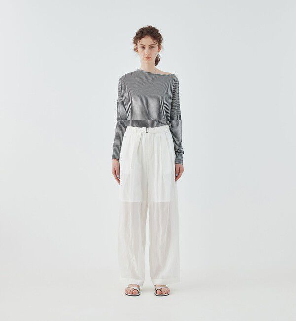 GALERIE VIE「ガーゼフライス ボートネックプルオーバー」|Tシャツ・カットソー|