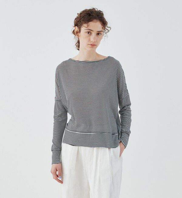GALERIE VIE「ガーゼフライス ボートネックプルオーバー」|Tシャツ・カットソー|