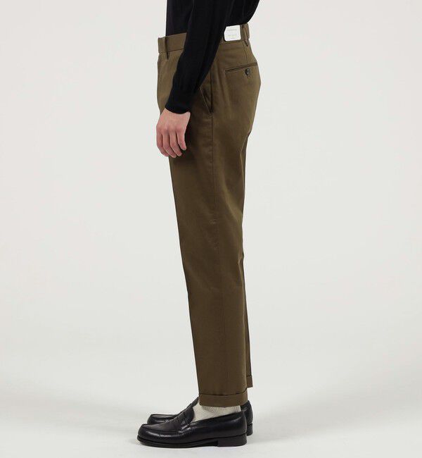 TOMORROWLAND MENS「チノストレッチ スリムテーパードパンツ」|チノ|