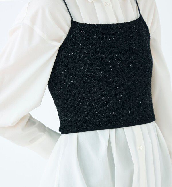 Ballsey「ストレッチスパンコール ショートキャミソール」|キャミソール|