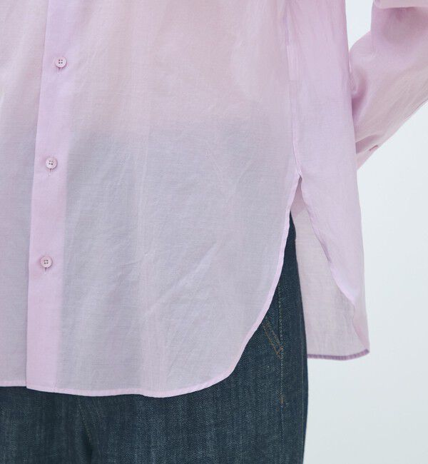 MACPHEE「コットンシルクローン レギュラーカラーシャツ」|シャツ・ブラウス|