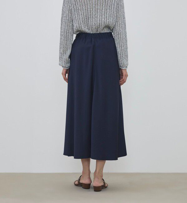 DES PRES「サテンジョーゼット セミマーメイドスカート」|フレア|