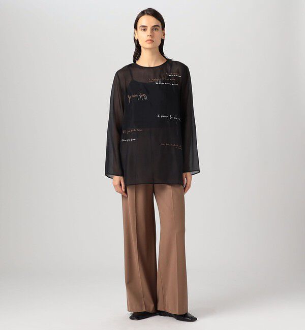 DES PRES「メッセージエンブロイダリー プルオーバーブラウス」|シャツ・ブラウス|