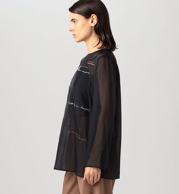 DES PRES「メッセージエンブロイダリー プルオーバーブラウス」|シャツ・ブラウス|