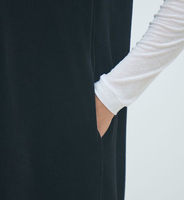 MACPHEE「コットンポリエステルベロア Vネックワンピース」|ワンピース|