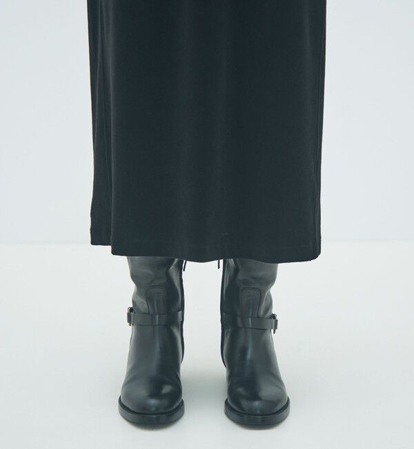 MACPHEE「コットンポリエステルベロア Vネックワンピース」|ワンピース|