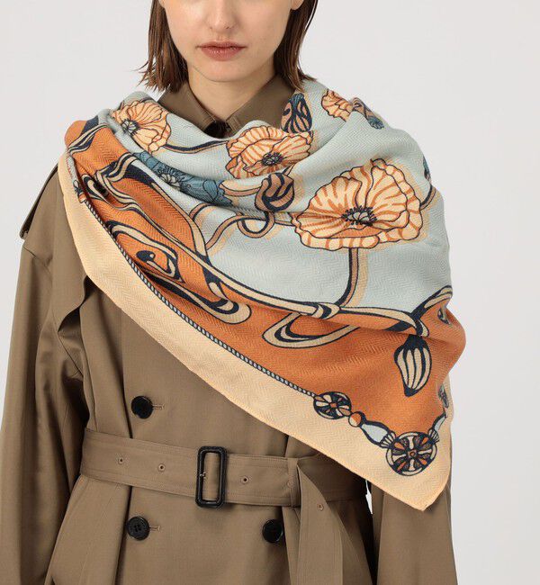 TOMORROWLAND GOODS「【別注】MANIPURI FLOWER スカーフ」|バンダナ・スカーフ|