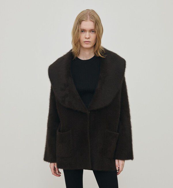 DES PRES「フォックスカシミヤ ショールカラーコート」|その他|