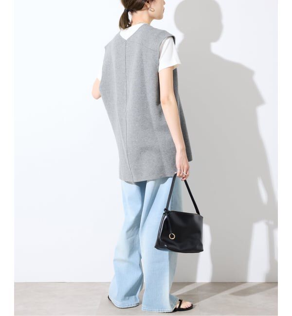 SLOBE IENA「ダブルフェイスコットンニットベスト」|ベスト・ジレ|