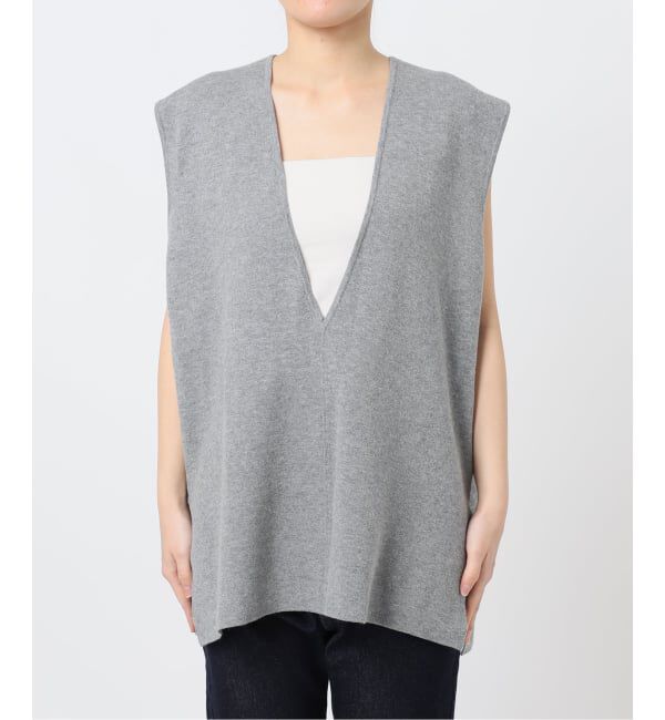 SLOBE IENA「ダブルフェイスコットンニットベスト」|ベスト・ジレ|