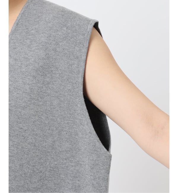 SLOBE IENA「ダブルフェイスコットンニットベスト」|ベスト・ジレ|