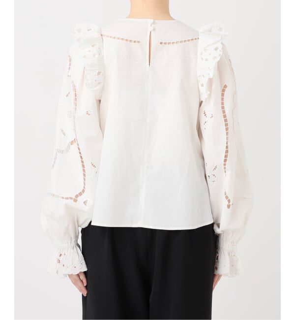 IENA LA BOUCLE「IENA LA BOUCLE カットワークブロードブラウス」|シャツ・ブラウス|